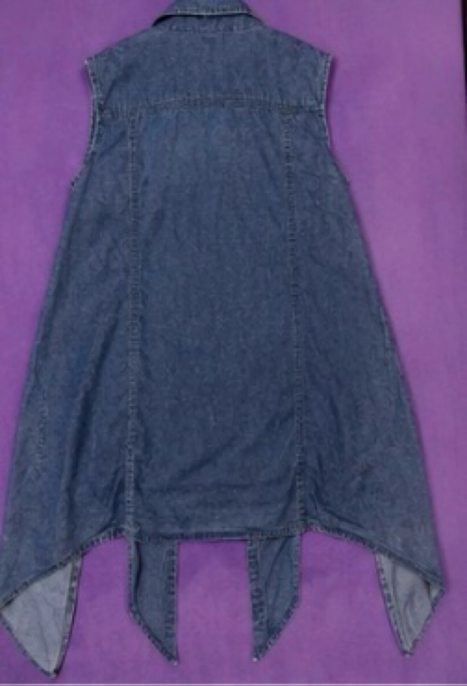 Chaqueta sin mangas larga de mezclilla Kiabi – Talla 38 – Azul denim – photo 3